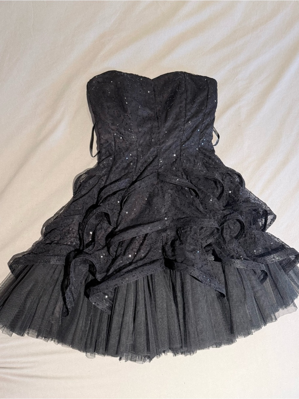 Ark & Co Strapless Black Sequin Party Dress